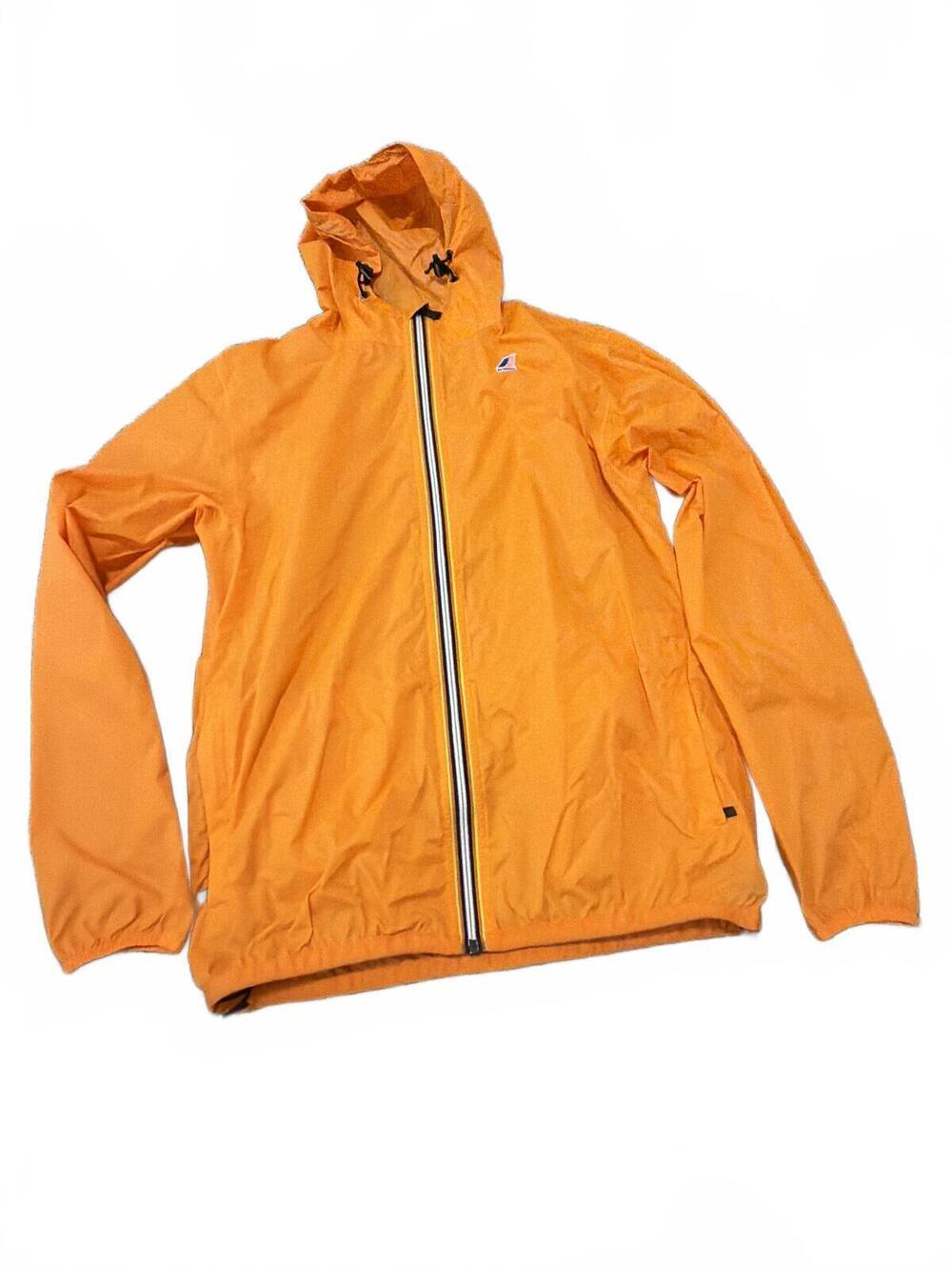 K-Way Boys Kids Orange Hooded Windbreaker Jacket 16 Years